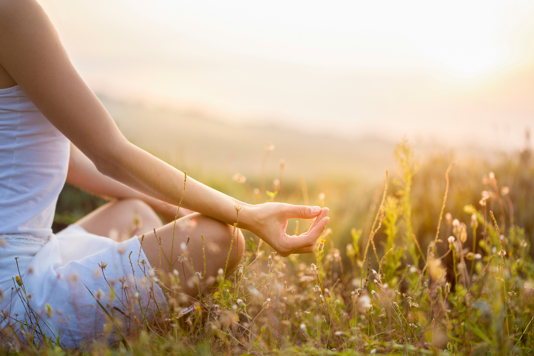 Meditating in nature